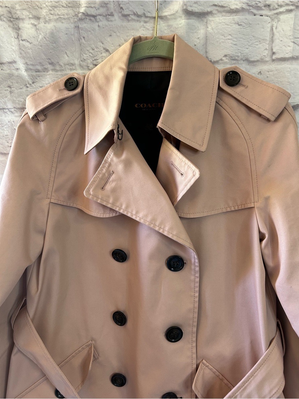 Coach Double-Breasted Trench Coat With Dust Bag - Picture 9 of 13